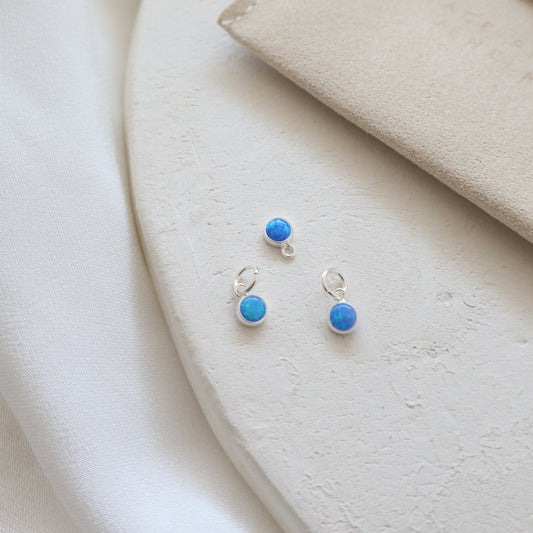 Blue Opal Charm - PeacePiecesJewelry
