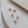 Amethyst Square Stone Charm - PeacePiecesJewelry