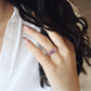 Amethyst Rectangular Ring - PeacePiecesJewelry