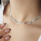 Flat Snake Silver Necklace - PeacePiecesJewelry