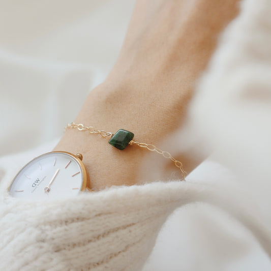 Emerald Bracelet - PeacePiecesJewelry