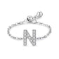 Letter Chain Ring - PeacePiecesJewelry