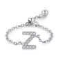 Letter Chain Ring - PeacePiecesJewelry