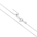 Box Chain Bead Clasp Silver Necklace - PeacePiecesJewelry