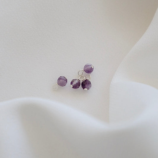 Amethyst Stone Charm - PeacePiecesJewelry