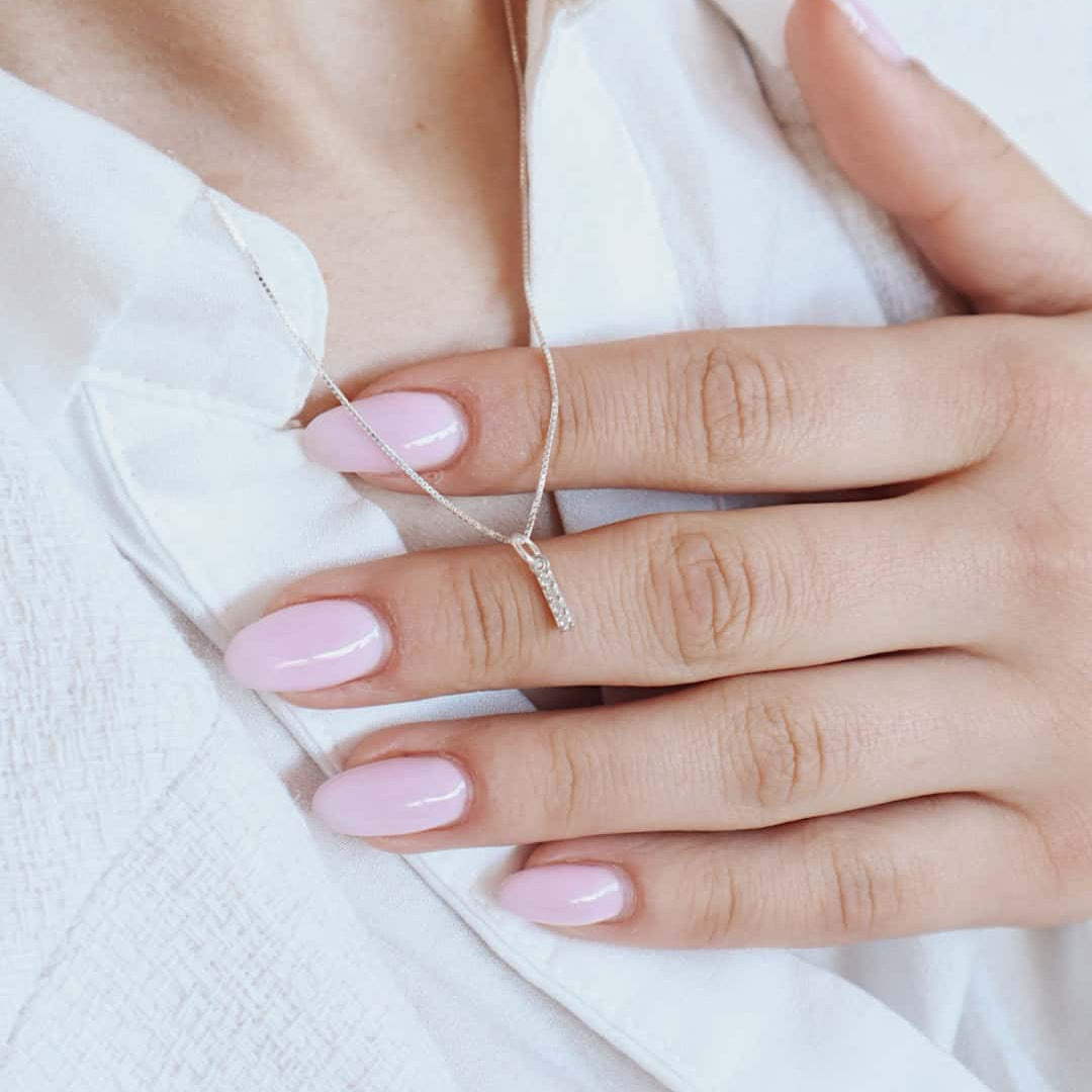 Silver English Letter Necklace PeacePiecesJewelry