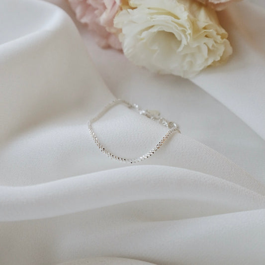 Sparkling Silver Bracelet - PeacePiecesJewelry