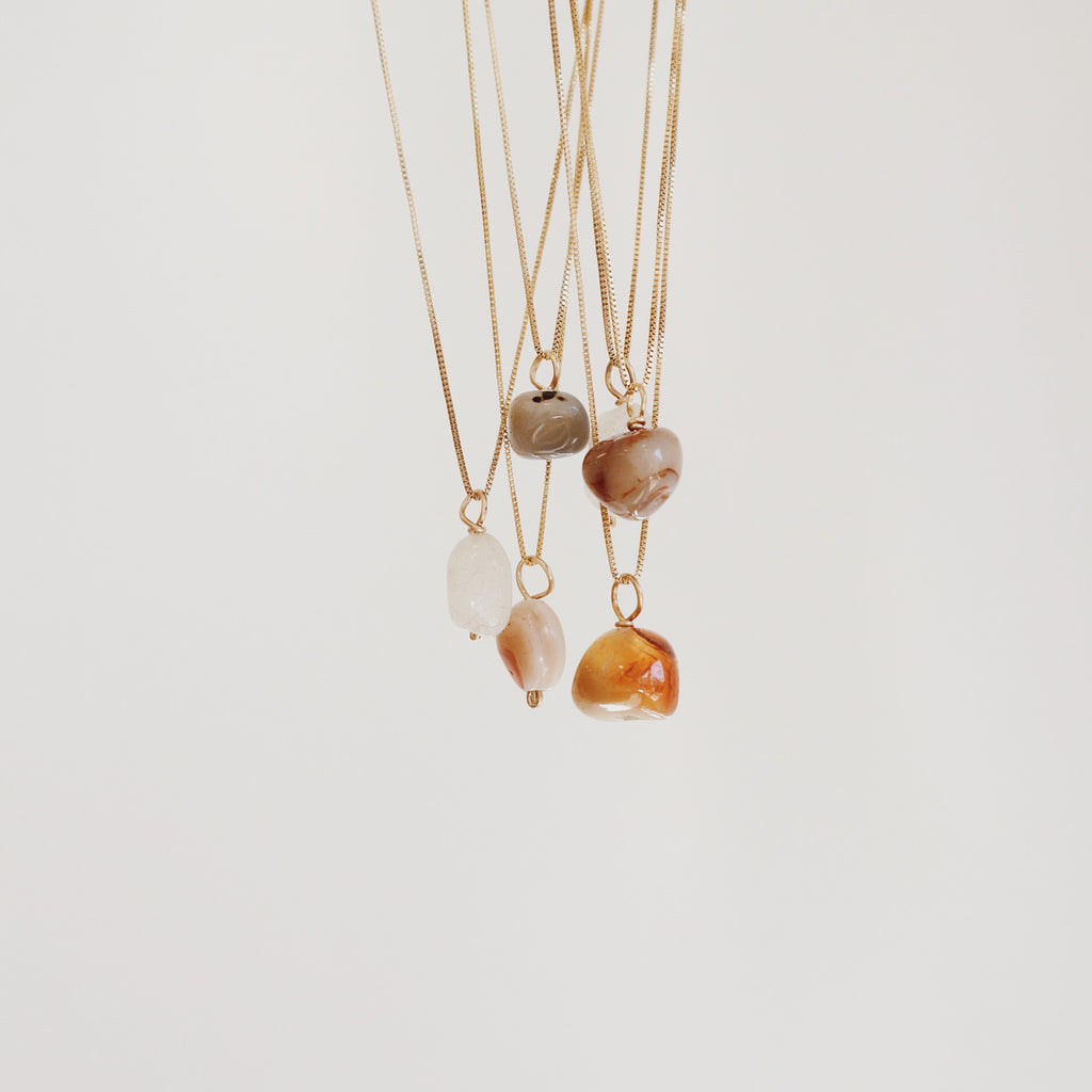Colorful Agate Necklace PeacePiecesJewelry