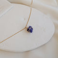 Raw Sapphire Necklace PeacePiecesJewelry