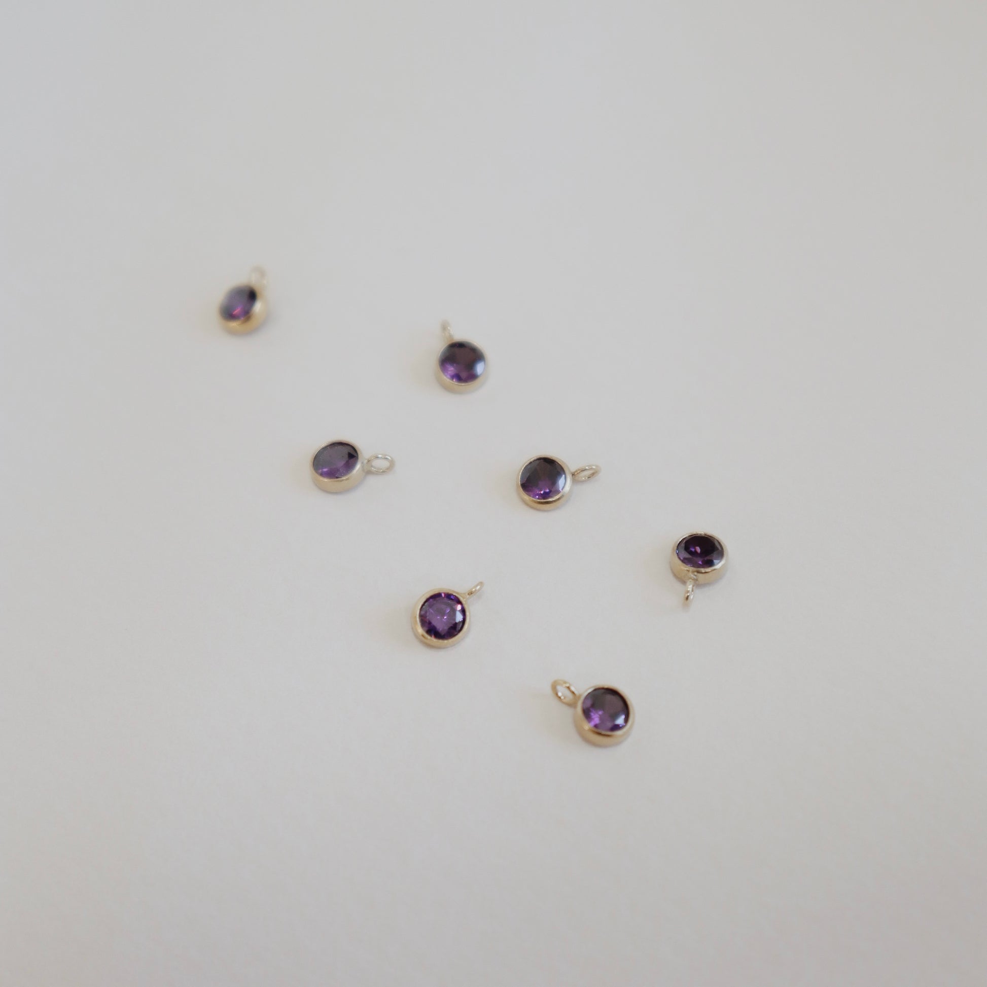 Amethyst Framed Charm - PeacePiecesJewelry