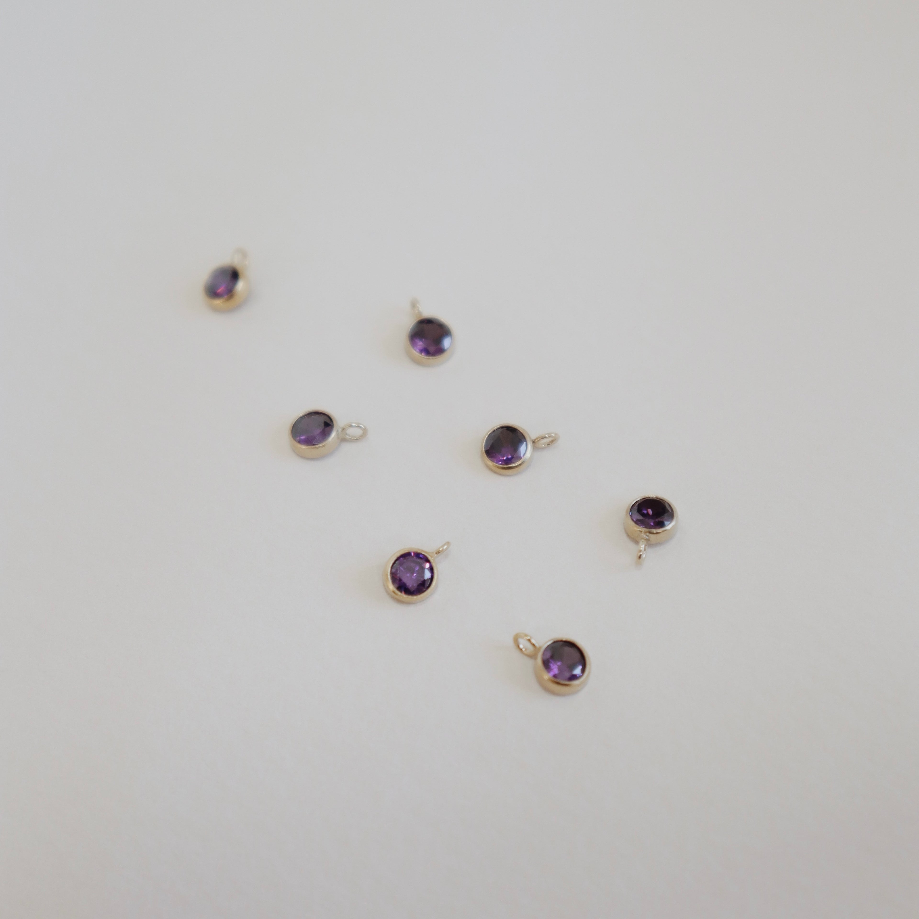 Amethyst Framed Charm - PeacePiecesJewelry