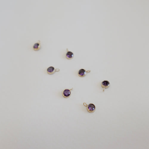 Amethyst Framed Charm - PeacePiecesJewelry