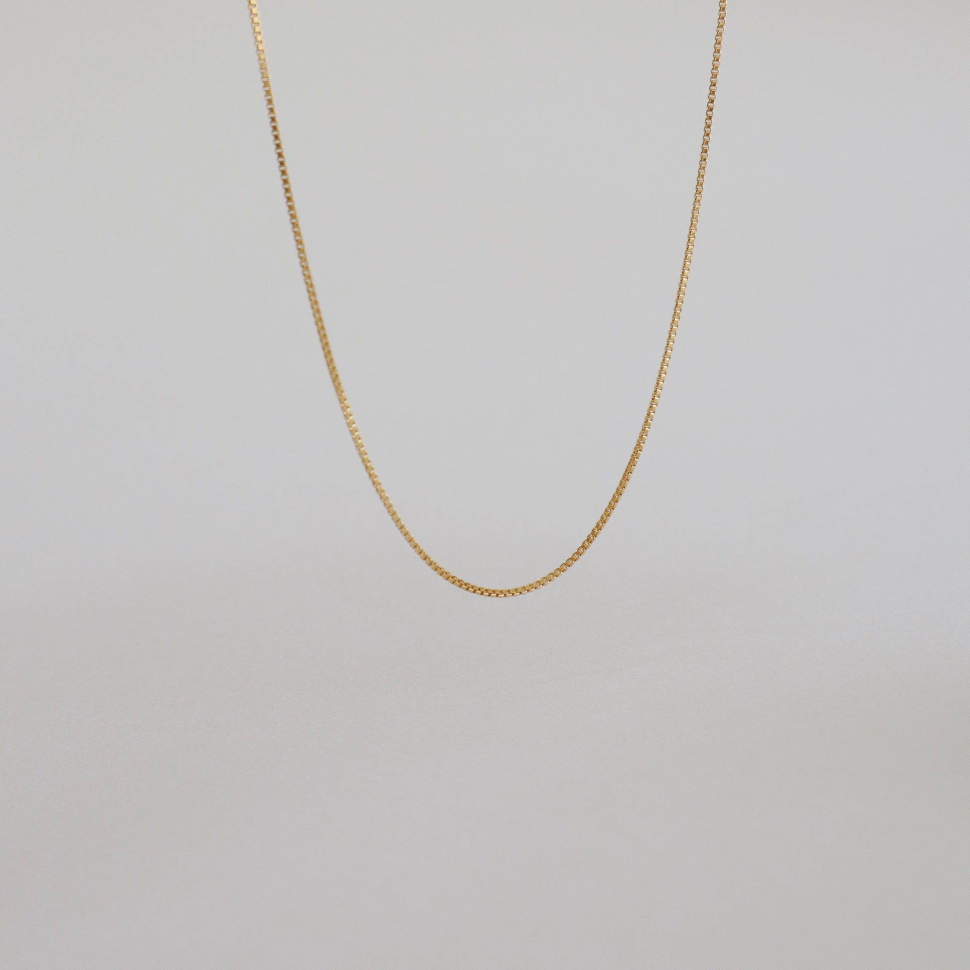 Box Chain Gold Necklace - PeacePiecesJewelry