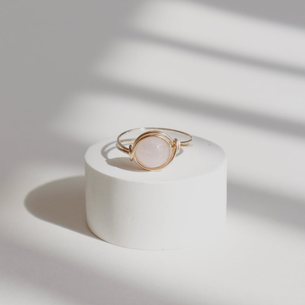 Rose Quartz Ring PeacePiecesJewelry