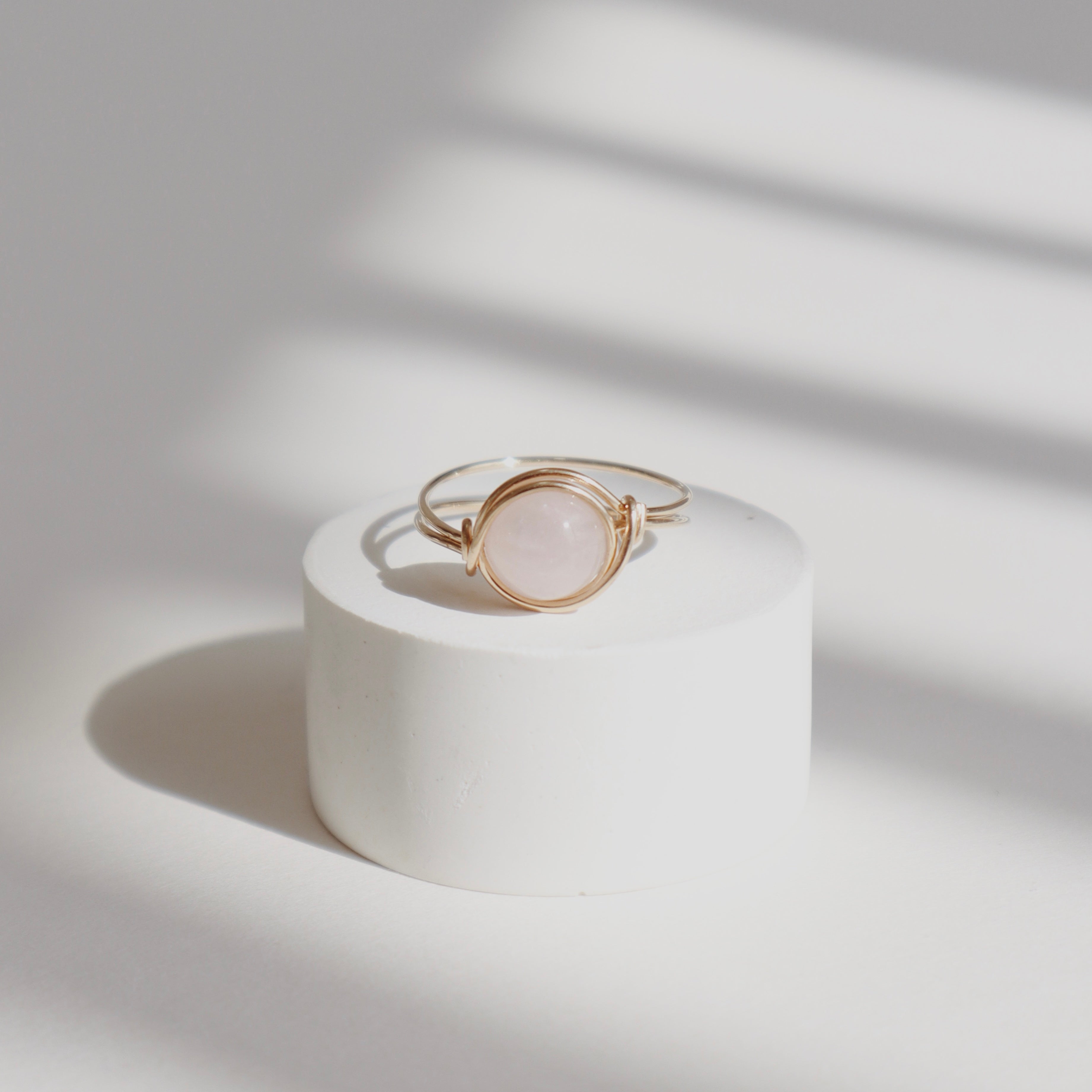 Rose Quartz Ring PeacePiecesJewelry