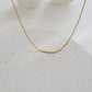 Box Chain Gold Necklace - PeacePiecesJewelry