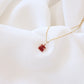 Square Agate Gemstone Necklace