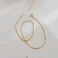 Box Chain Gold Necklace - PeacePiecesJewelry