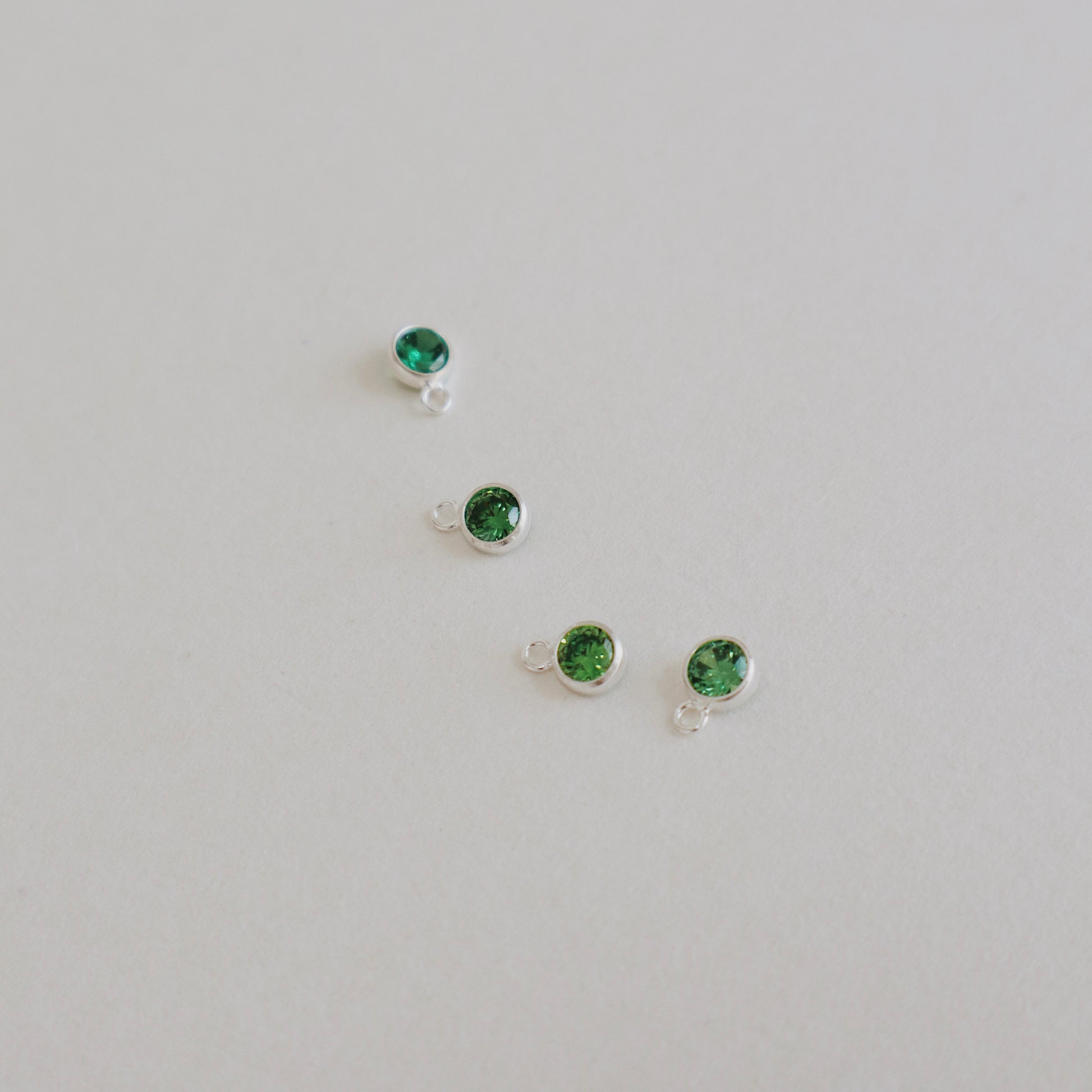 Emerald Framed Charm - PeacePiecesJewelry