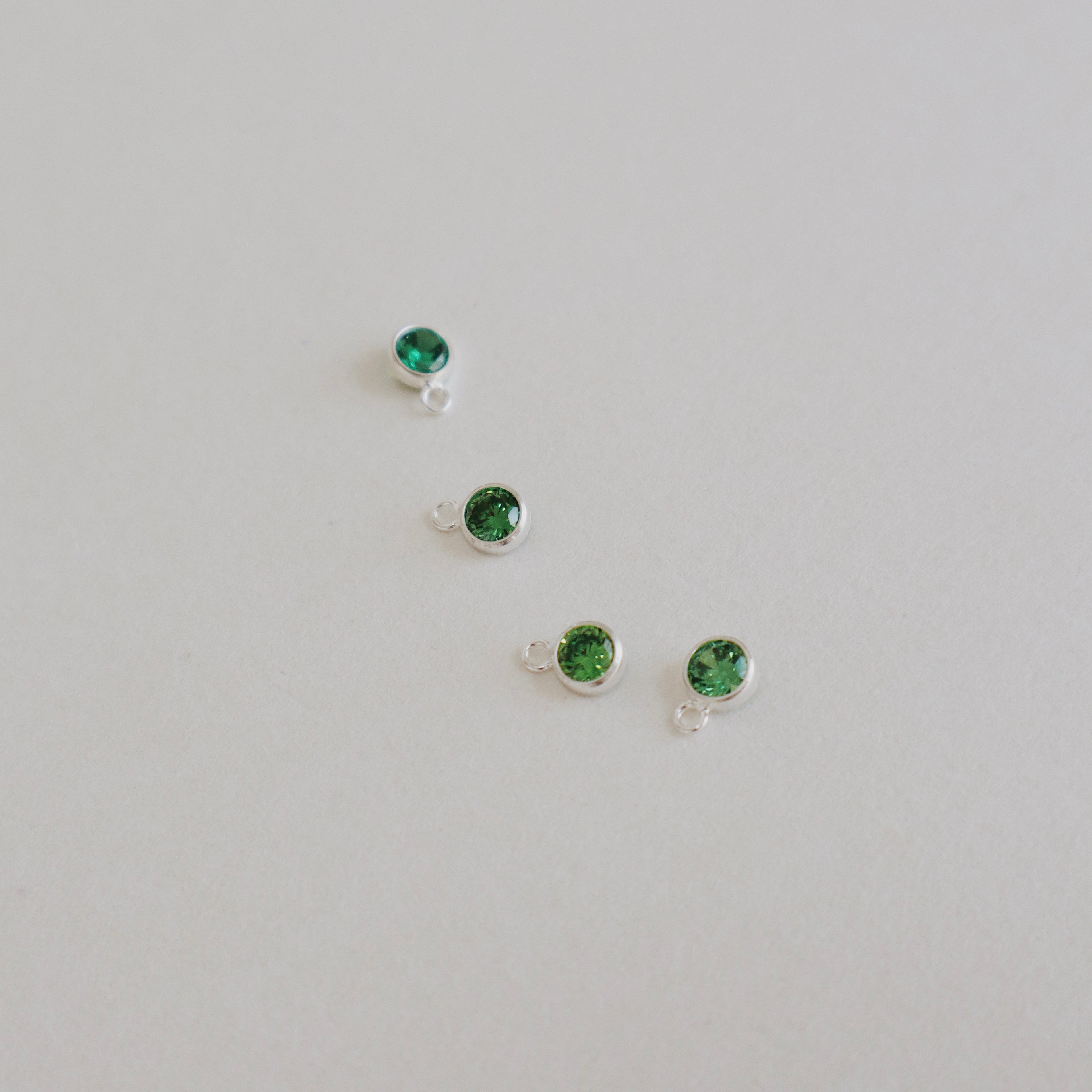 Emerald Framed Charm - PeacePiecesJewelry
