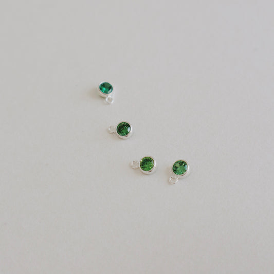 Emerald Framed Charm - PeacePiecesJewelry