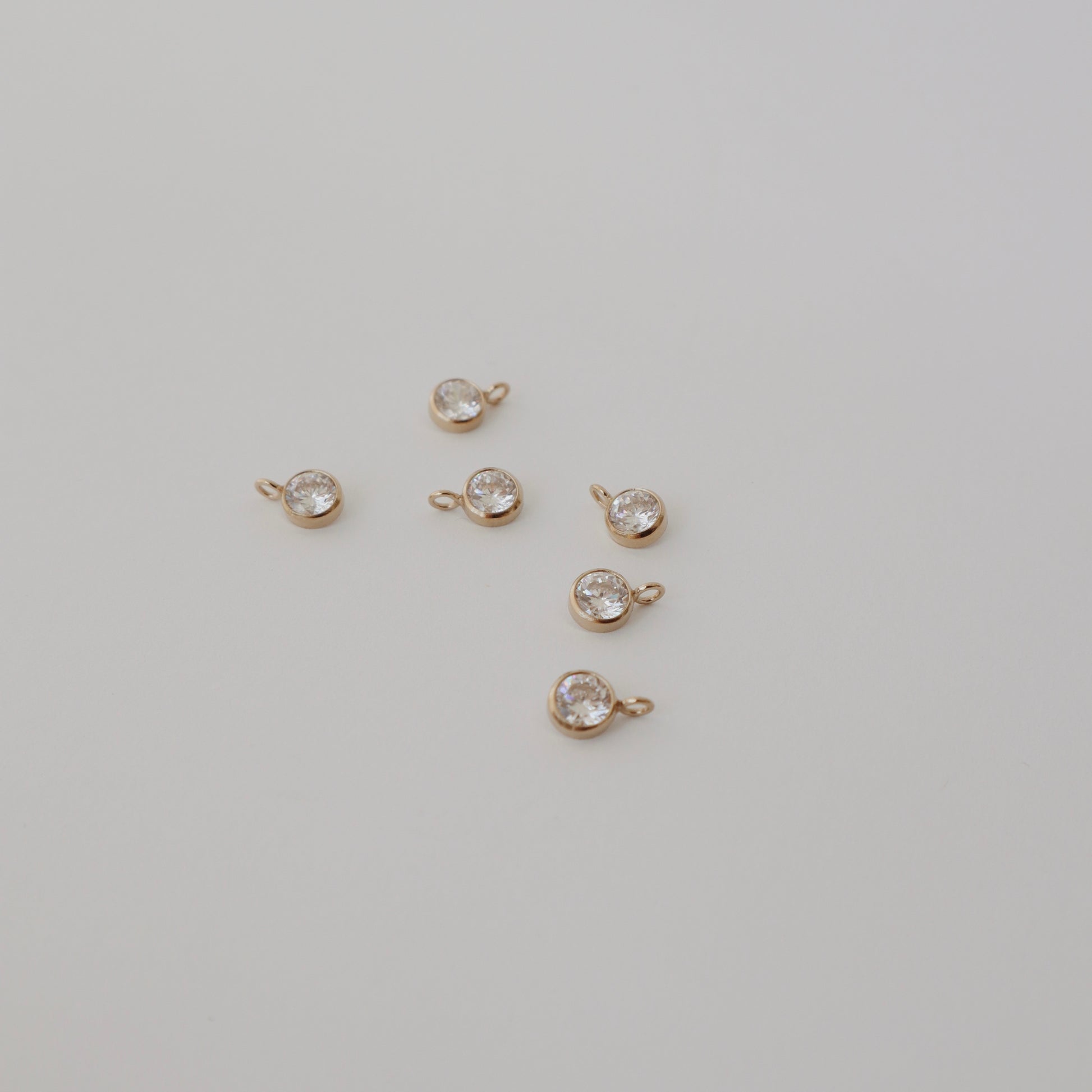 White Zircon Framed Charm - PeacePiecesJewelry