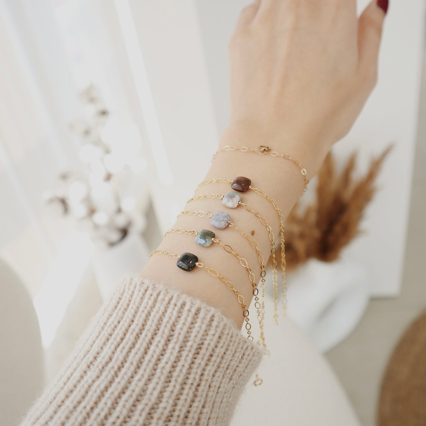 Colorful Agate Bracelet - PeacePiecesJewelry