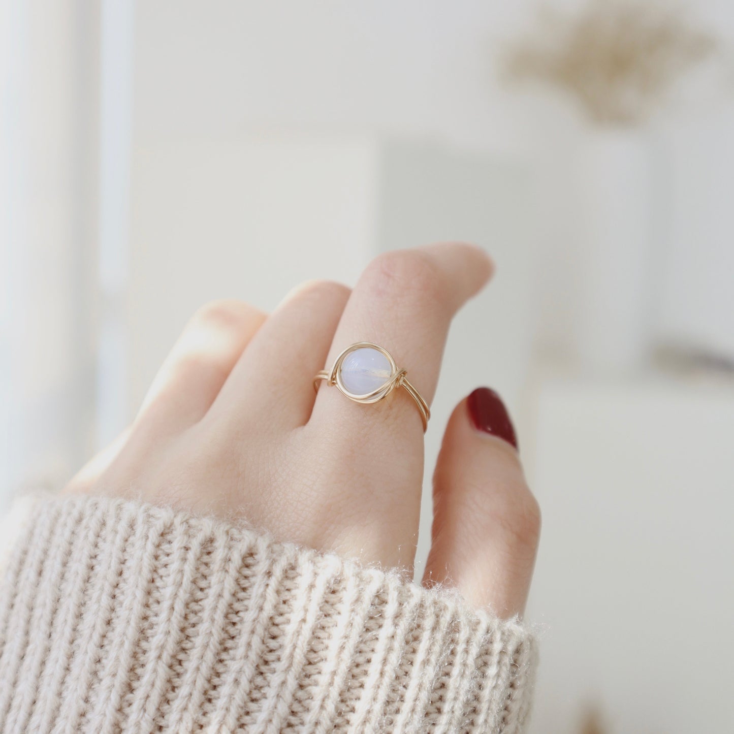 Moonstone Ring PeacePiecesJewelry