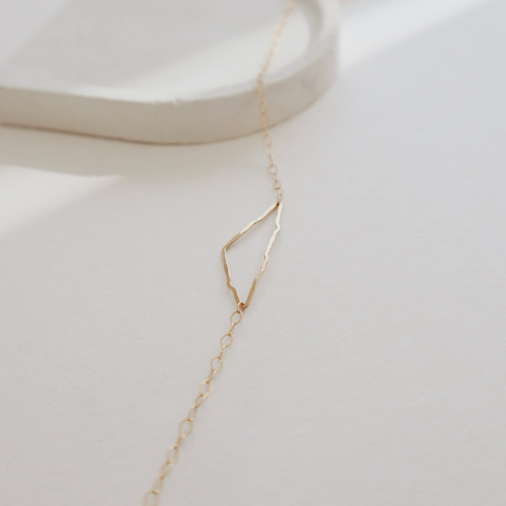 Palestine Map Side Necklace - PeacePiecesJewelry
