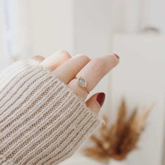 Aquamarine Stone Ring