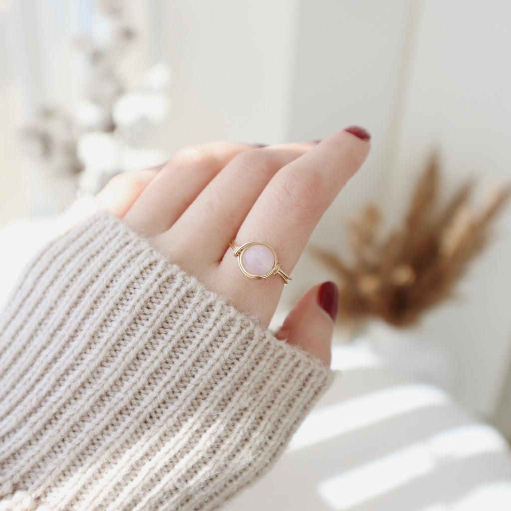 Rose Quartz Ring PeacePiecesJewelry