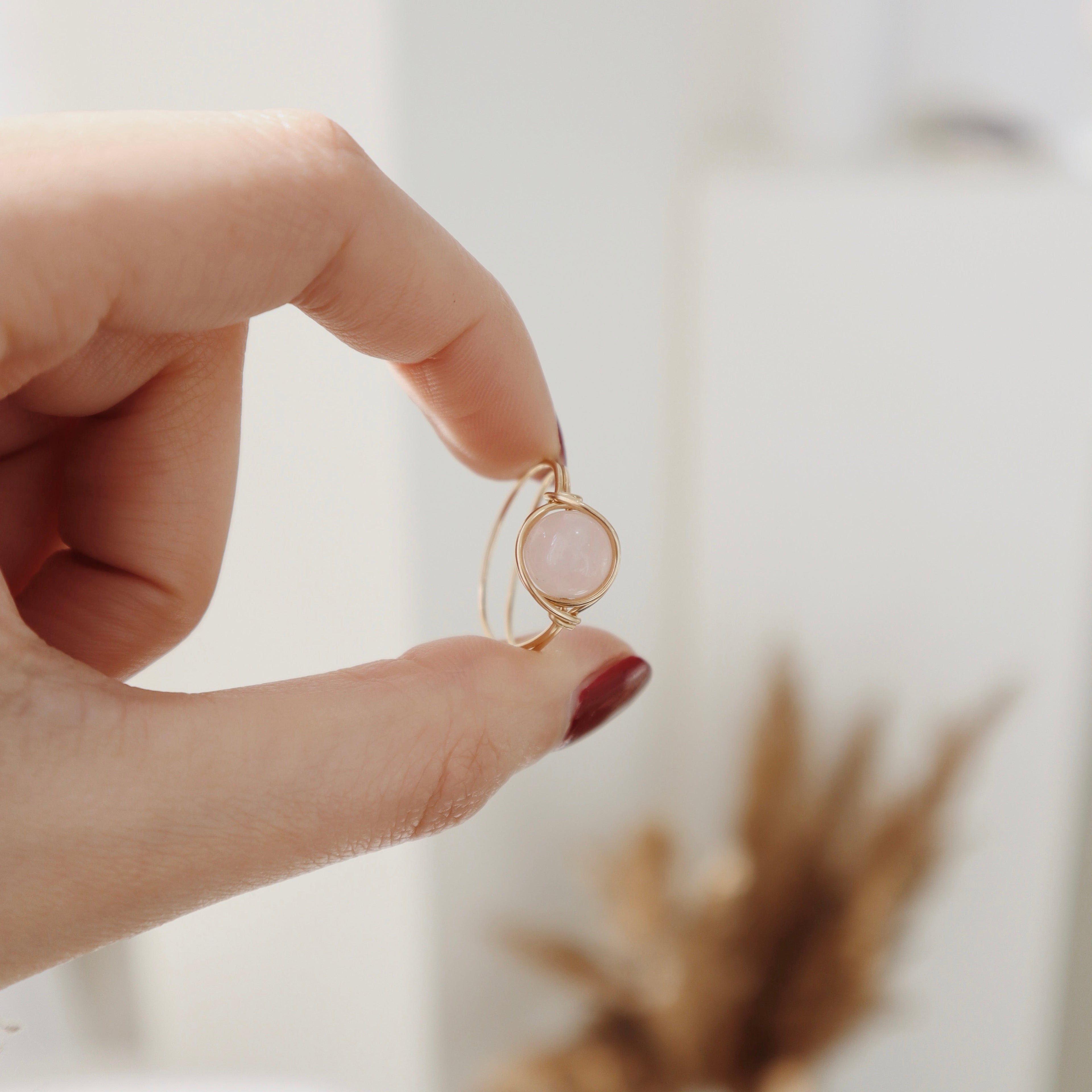 Rose Quartz Ring PeacePiecesJewelry