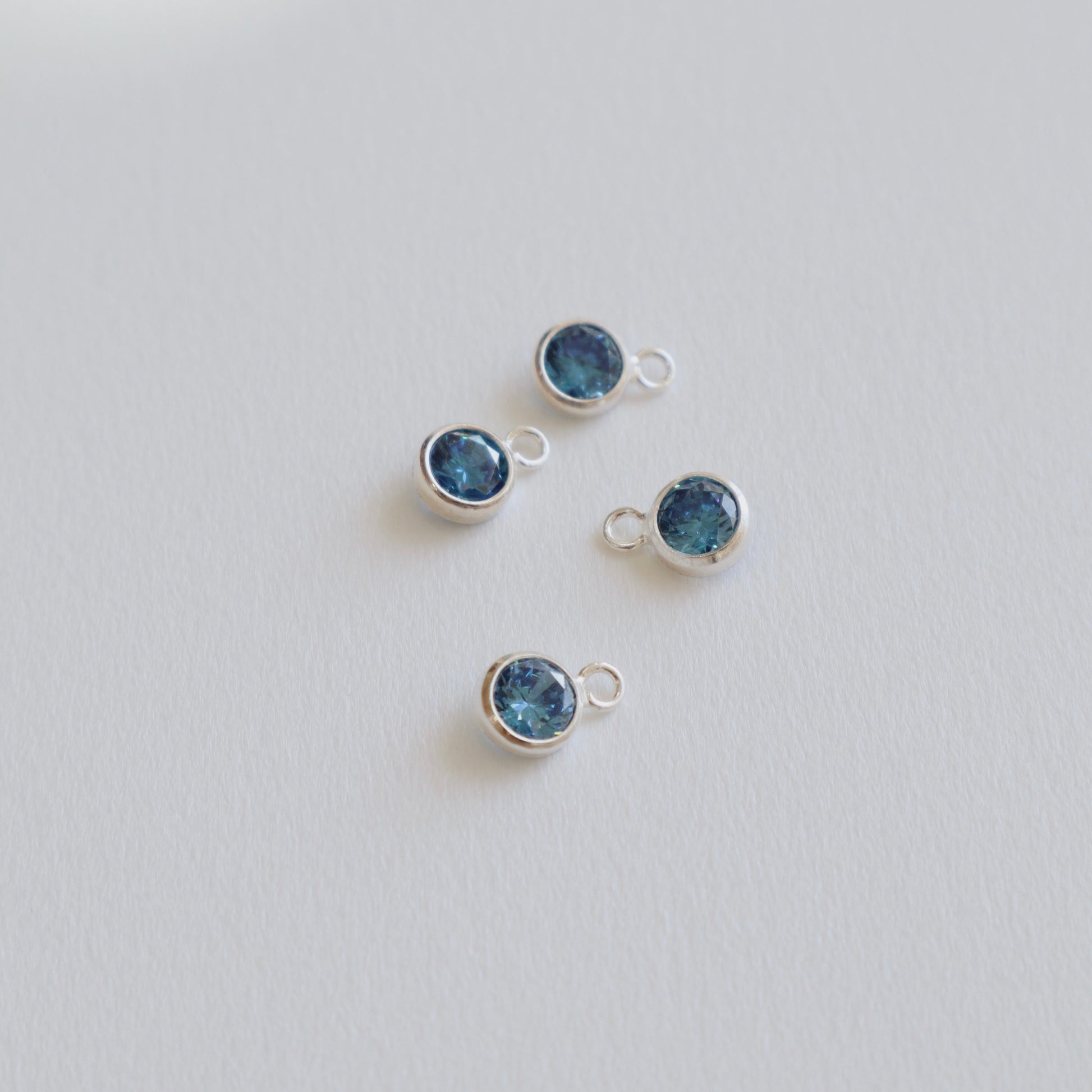 Sapphire Framed Charm - PeacePiecesJewelry