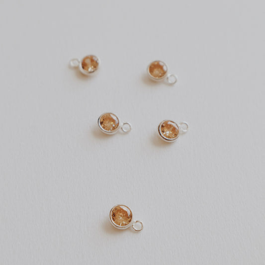 Topaz Framed Charm - PeacePiecesJewelry