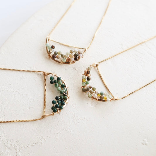 Lunula Necklace - PeacePiecesJewelry